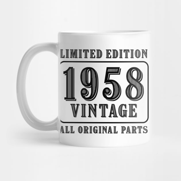 All original parts vintage 1958 limited edition birthday by colorsplash